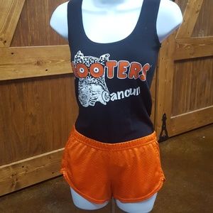 Hooters Uniform tank top shorts Cancun shorts S